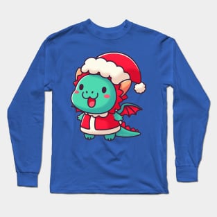 Christmas Elf Dragon Long Sleeve T-Shirt
